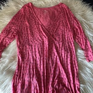 Motherhood Maternity Pink Patterned 3/4 Sleeve Top